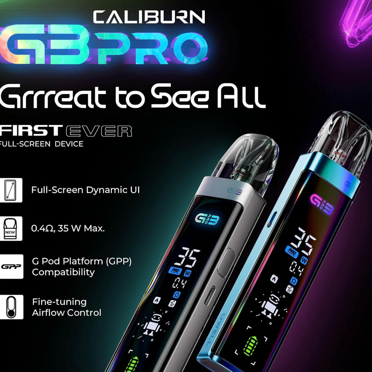 Uwell Caliburn G3 Pro 咖哩棒G3 PRO 1000mAh