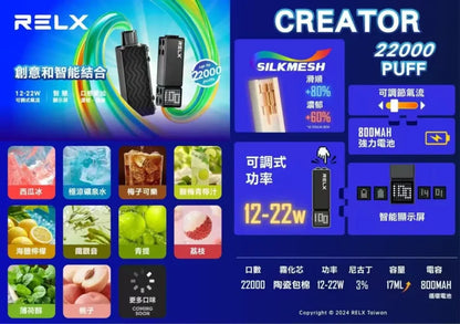 RELX悅刻 CREATOR
積木樂高22000口 12W~22W可調瓦