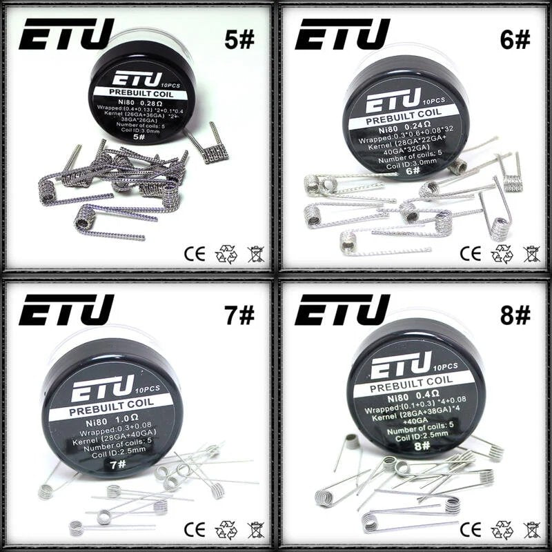 ETU Coil NI80 克萊普頓線 一盒10PC